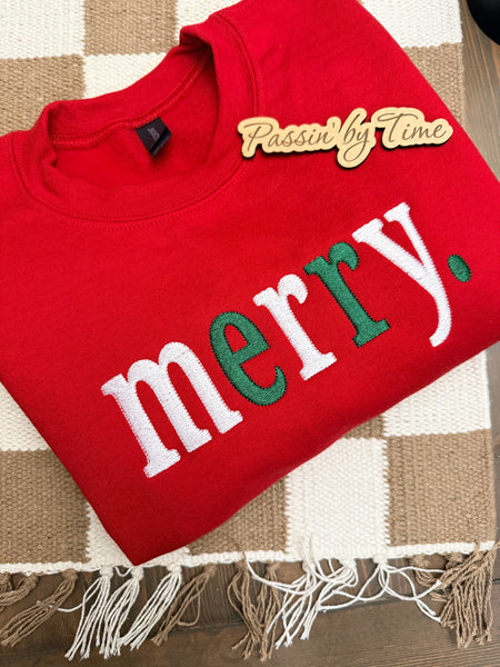 Merry. embroidered