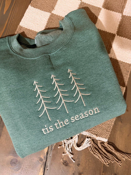 tis the season embroidered