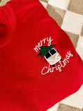Merry Christmas Van embroidered